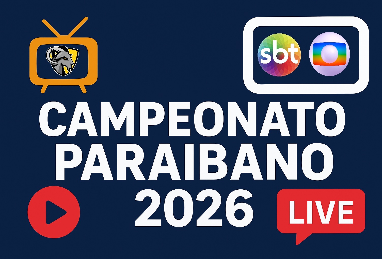 Campeonato Paraibano 2026, Globo, SBT, Goat