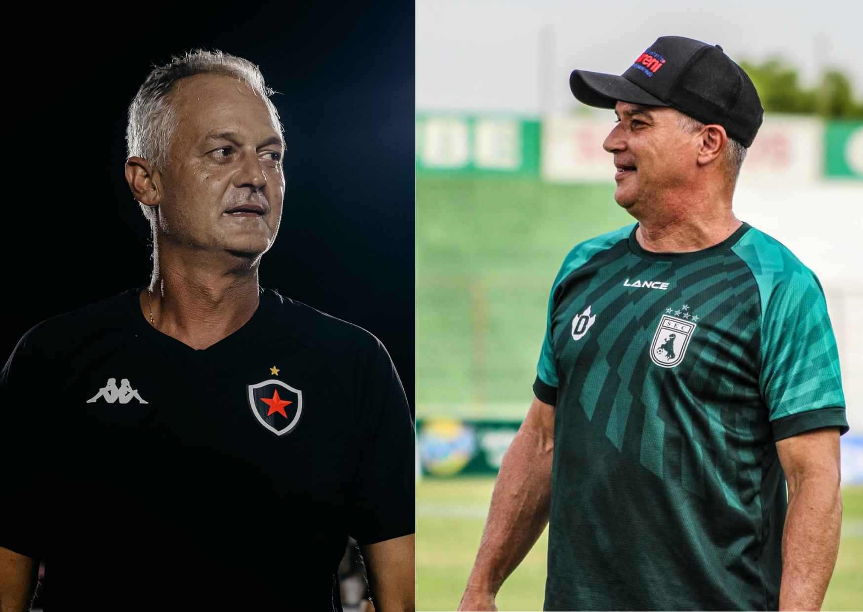 Lisca, técnico do Botafogo-PB, e Alessandro Telles, técnico do Sousa, são os finalistas do Campeonato Paraibano 2026